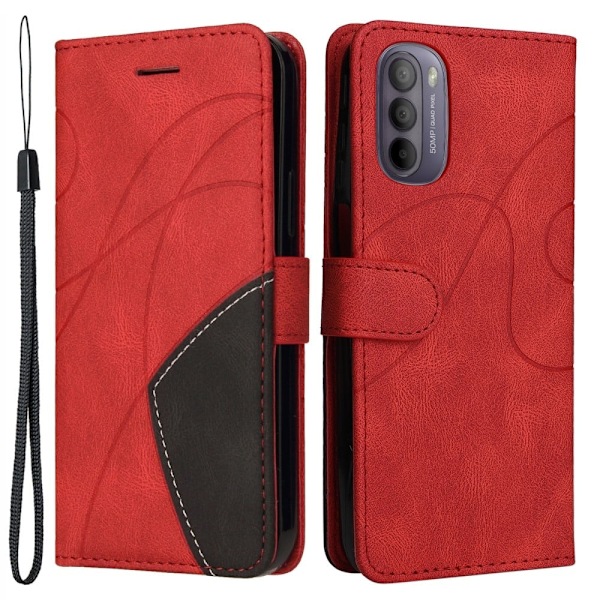 Tekstureret Læder Etui med Strop TilMotorola Moto G41 / G31 - Rød Red