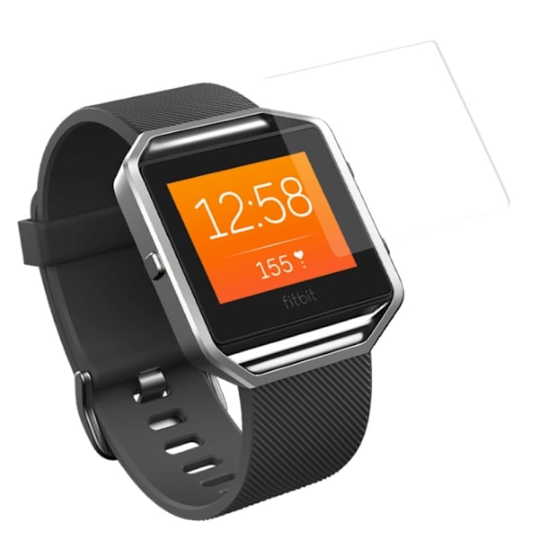 HD Härdat Glas Skärmskydd för Fitbit Blaze (Rundade Kanter) Transparent