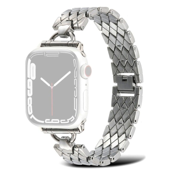 Apple Watch (41mm) rhombus pattern watch strap - Silver Silvergrå