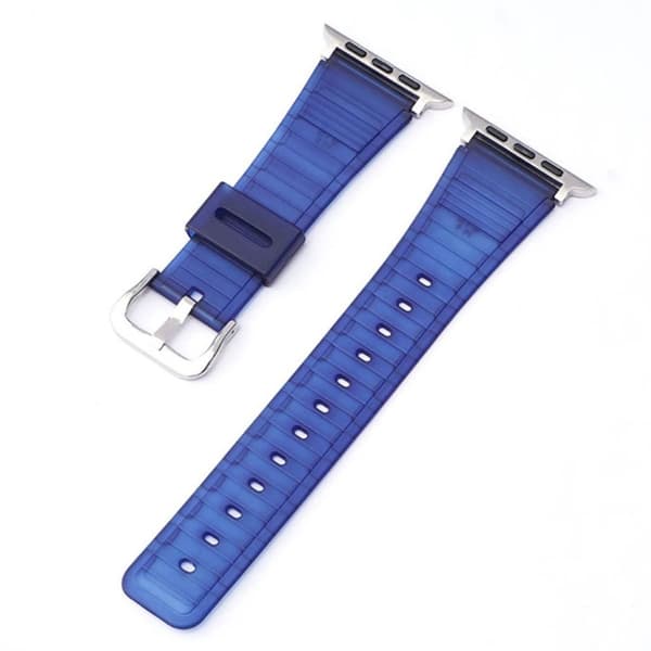 Apple Watch 40mm läpinäkyvä TPU-kellohihna - Sininen Blue