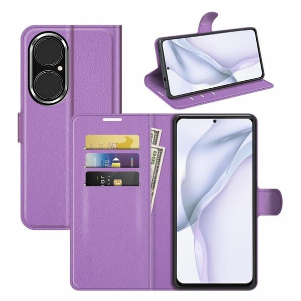Classic Huawei P50 Flip Etui - Lilla Purple