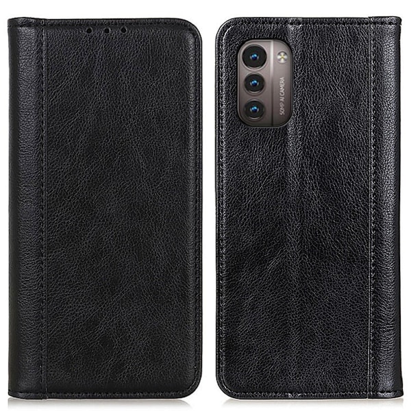 Aito nahkakotelo magneettisuljuksella Nokia G11 / Nokia G21 - Musta Black