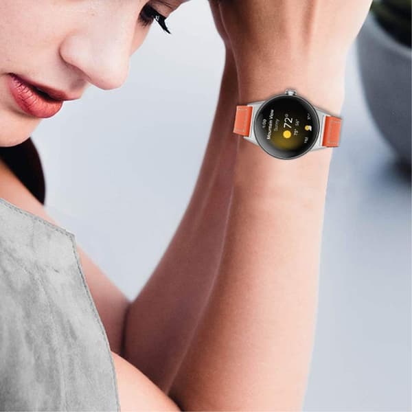 Google Pixel Watch aito nahkahihna - Oranssi Orange