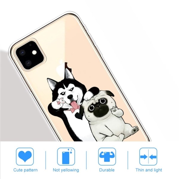 Deco iPhone 11 kuoret - Kaksi koiraa Multicolor