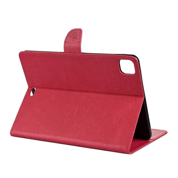 iPad Pro 11 Inch (2020) Butterfly Imprint Lær Flippetui - Rød Red