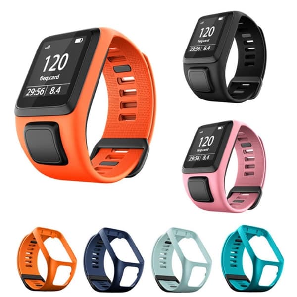 Silikoneurrem til TomTom-ur - Sort Black