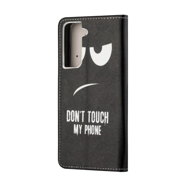 wonderland Samsung Galaxy S21 Plus flip etui - Don't Touch My Phone Black