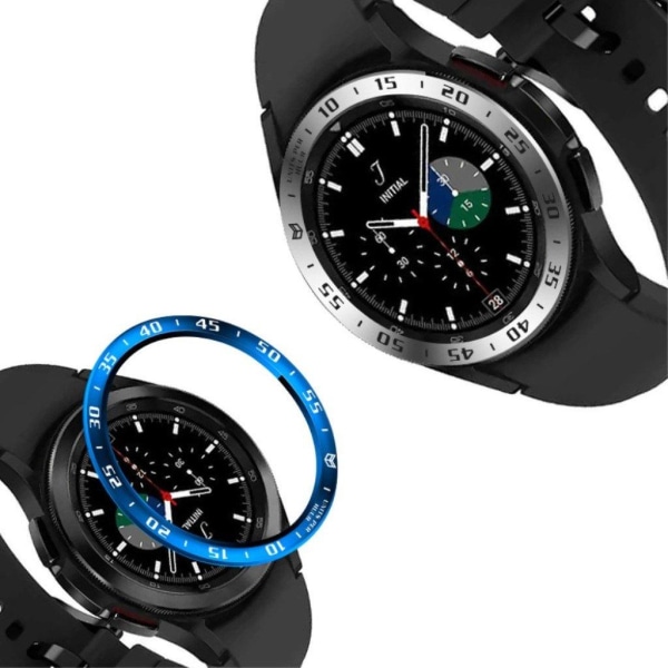 Samsung Galaxy Watch 4 Classic (46mm) aika-asteikko ruostumattomasta teräksestä valmistettu kehysrengas - Musta / Valkoinen Black