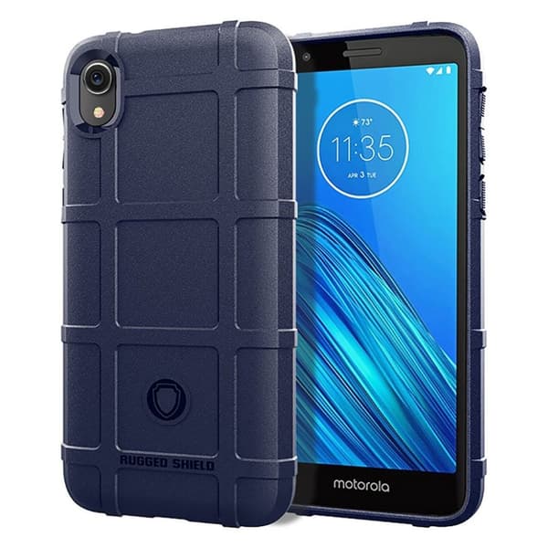 Rugged Shield Motorola Moto E6 deksel - Mørke blå Blue
