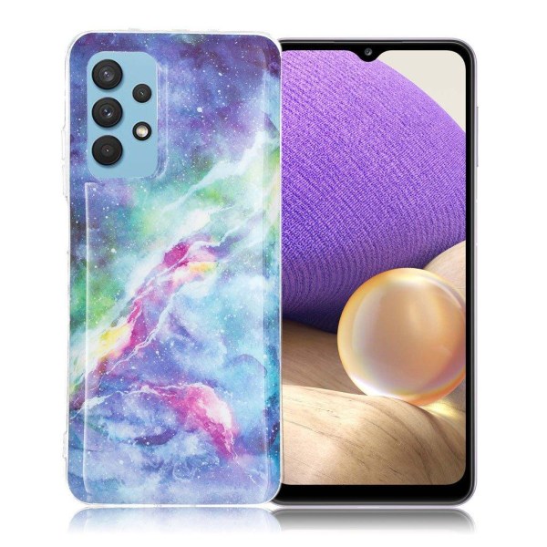 Marble design Samsung Galaxy A32 5G kotelot - Sininen Ja Sininen Blue