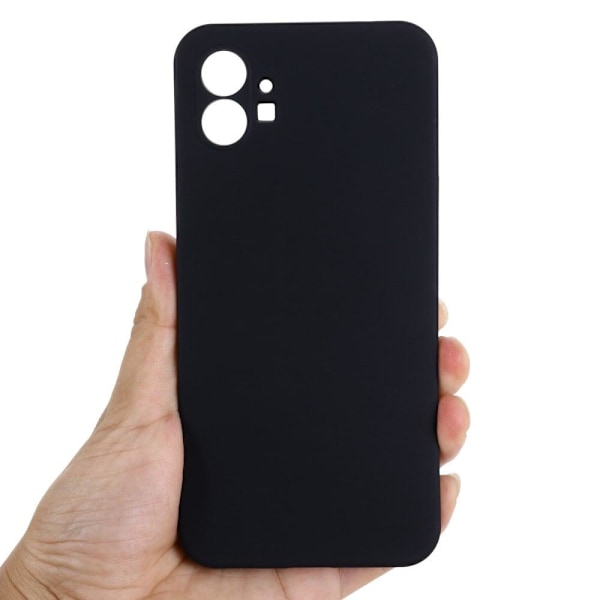 Matta nestesilikoninen kuori Nothing Phone (1) - Musta Black