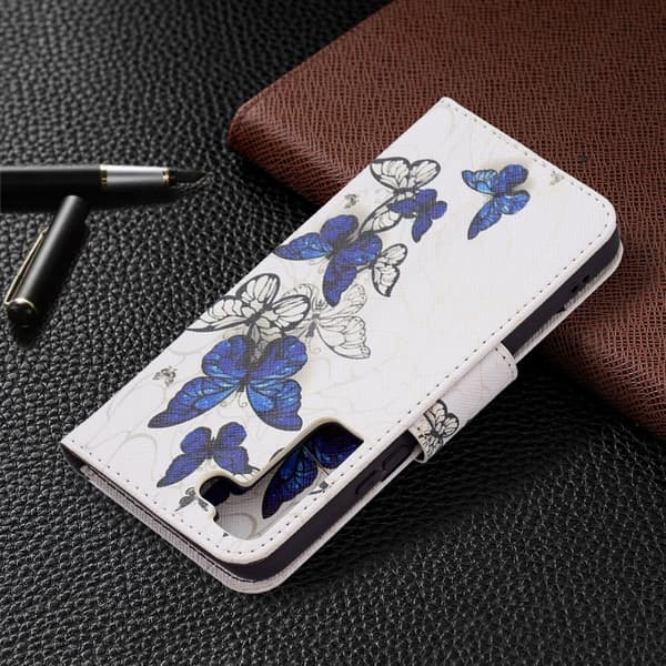 Wonderland Samsung Galaxy S22 Flip Etui - Sommerfugle Multicolor