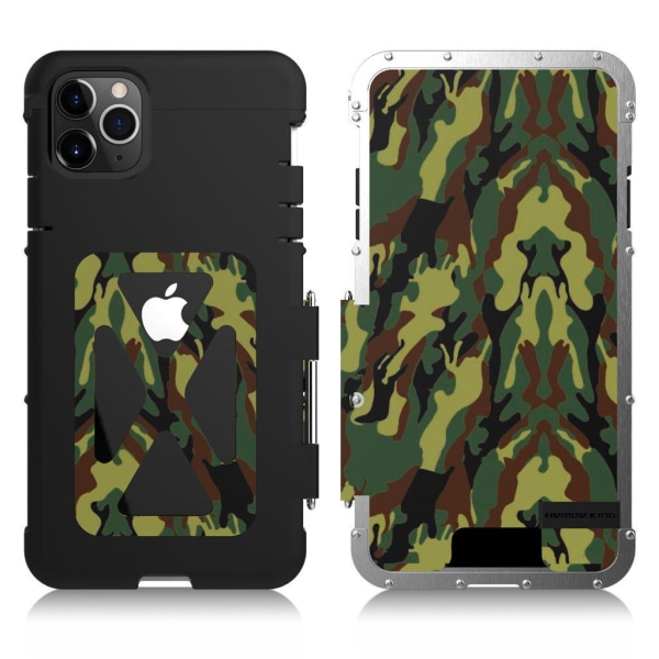 R-JUST Ironman Alu Card Case - iPhone 11 Pro - Camouflage Green Grön