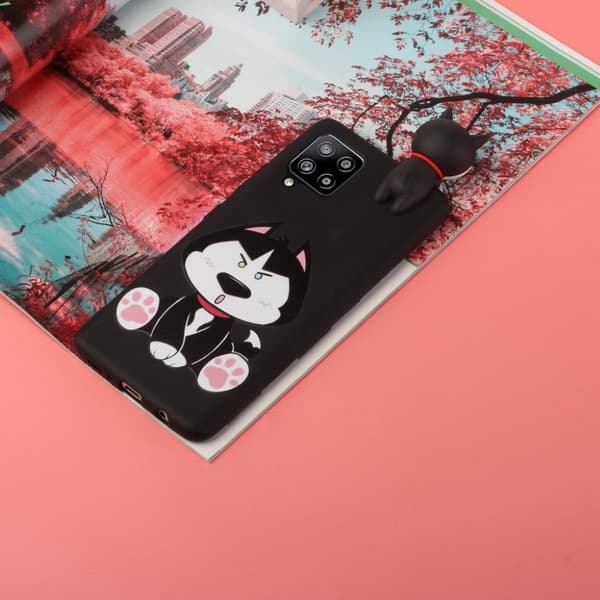Cute 3D Samsung Galaxy A42 5G skal - Svart Svart