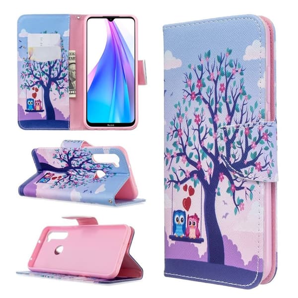 Wonderland Xiaomi Redmi Note 8T etui – Træ og et uglepar Multicolor