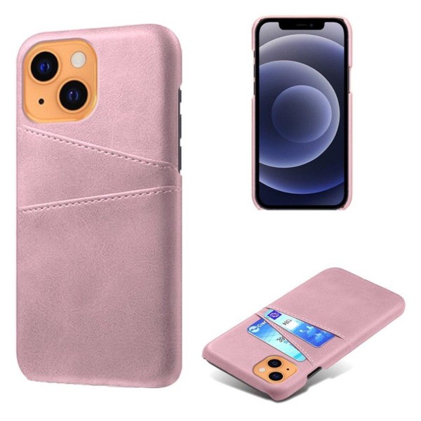 Dual Card iPhone 13 Mini cover - Rosaguld Pink