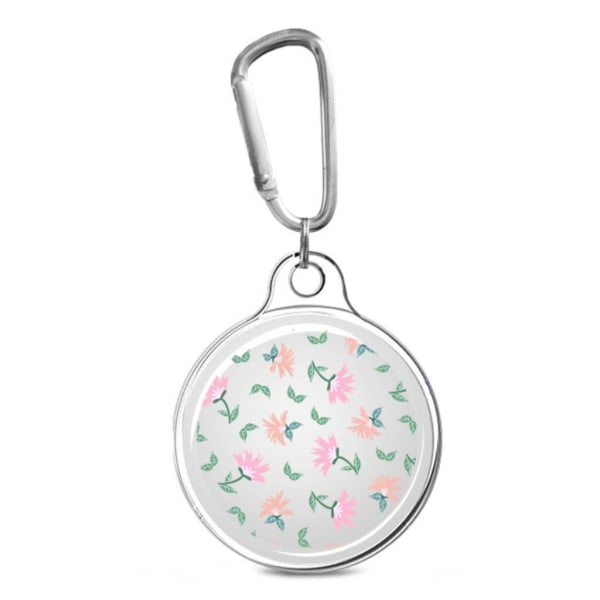 AirTags unique pattern cover with key ring - Rose Orange Flowers Orange