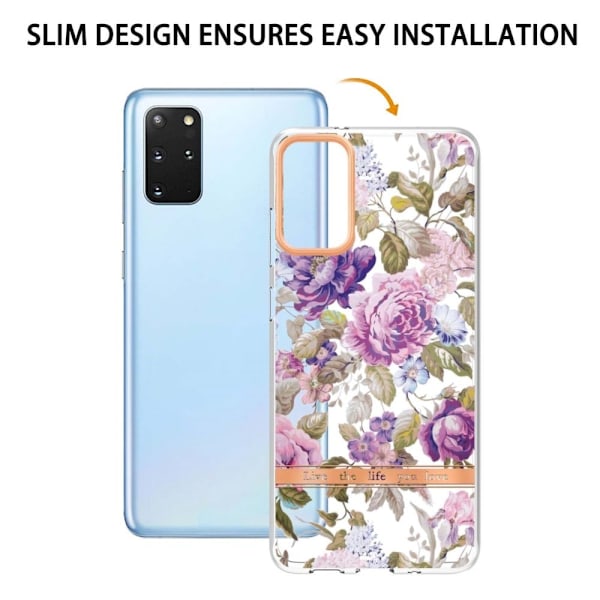 Supertunt och tåligt mjukpärmfodral för Samsung Galaxy S20 Plus - Lila Pion Lila