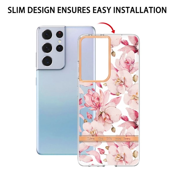 Supertyndt og slidstærkt softcover til Samsung Galaxy S21 Ultra 5G - Lyserød Gardenia Pink