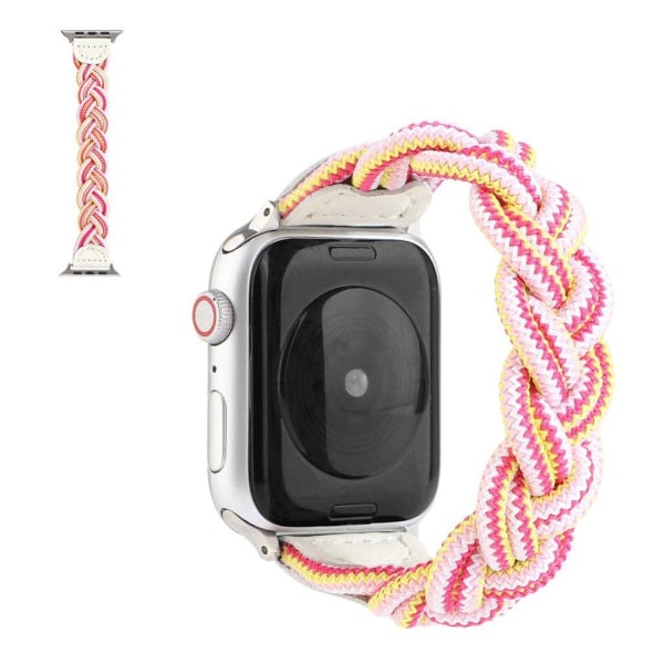 Apple Watch Series 6 / 5 40 mm urrem i vævet stil - Lyserød Camo Pink