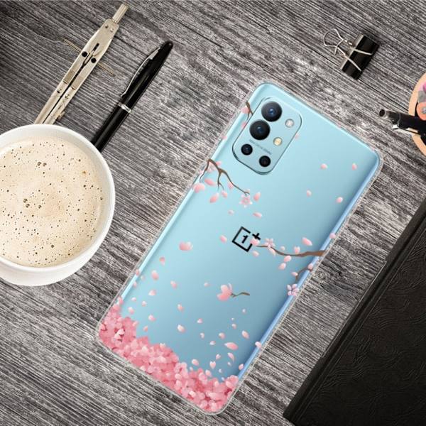 Deco Oneplus 9r Etui - Falling Blomst Pink