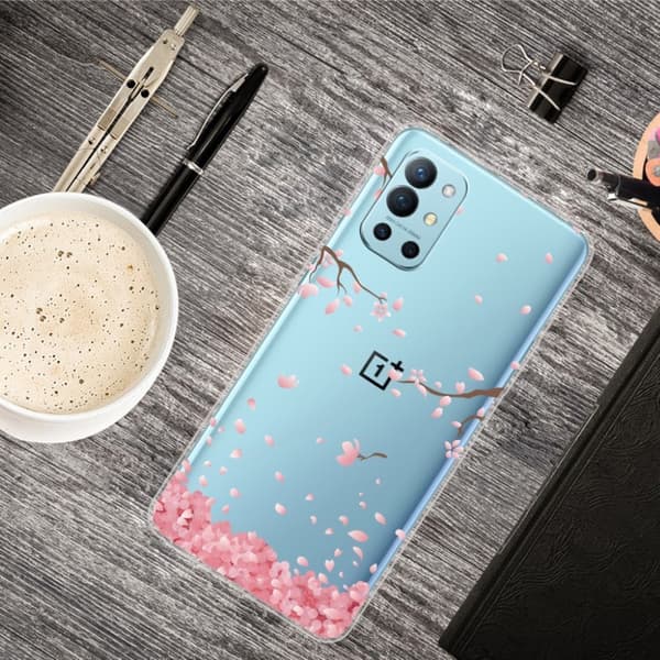 Deco OnePlus 9R Suojakotelo - Falling Flower Pink
