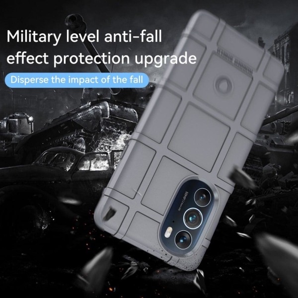 Rugged Shield Etui Motorola Edge X30 - Grå Silver grey