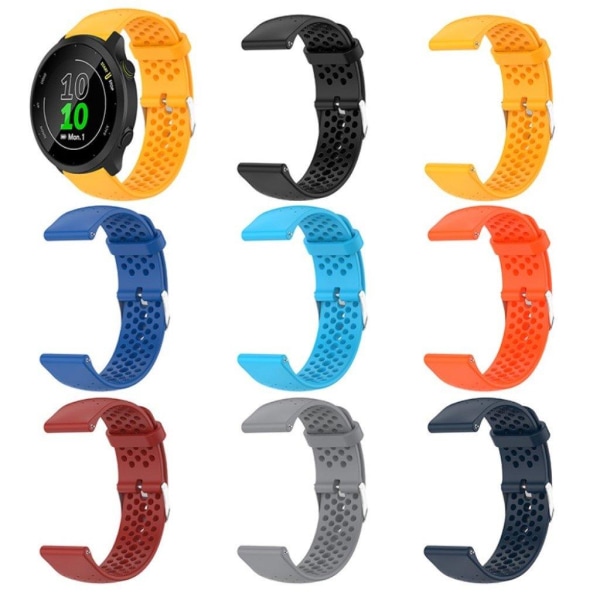 Garmin Forerunner 158 / 55 breathable silicone watch strap - Bla Black