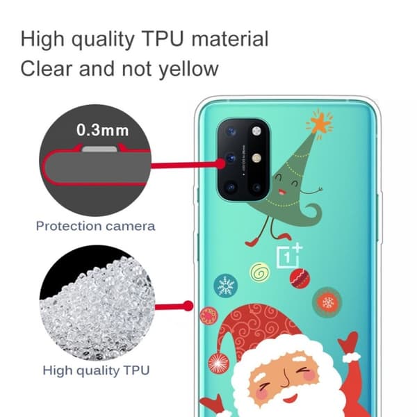 Christmas OnePlus 8T etui - Snowman Knitting sok White