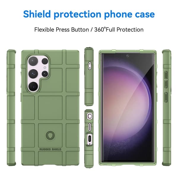 Rugged Shield Samsung Galaxy S24 Ultra cover - Grøn Green