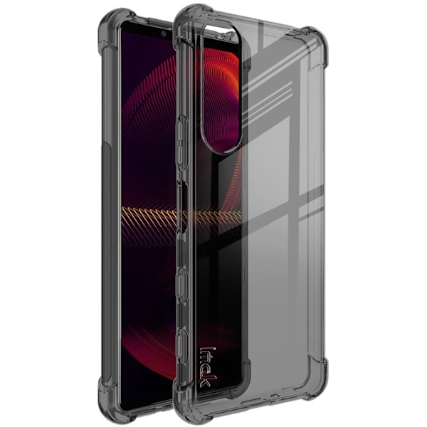 IMAK Airbag Cover til Sony Xperia 5 III - Gennemsigtig Sort Transparent