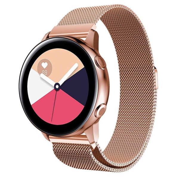 Samsung Galaxy Watch Active milanese stainless steel watch band Rosa