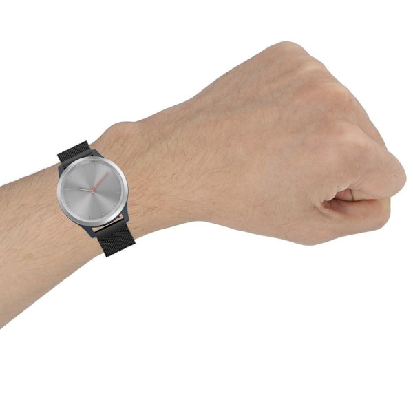 Garmin Vivomove 3s / Vivoactive 4S rustfrit stål urrem - Sort Black