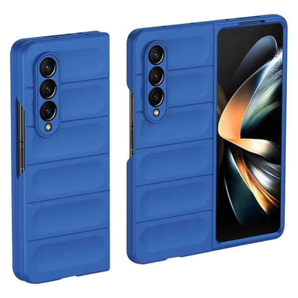 Blødt grebsformet cover til Samsung Galaxy Z Fold3 5G - Blå Blue