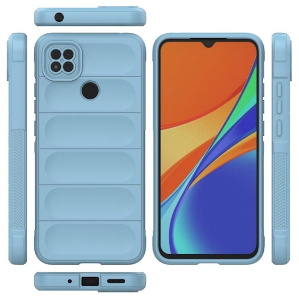 Mjukt greppformat Xiaomi Redmi 9C skal - Blå Blå