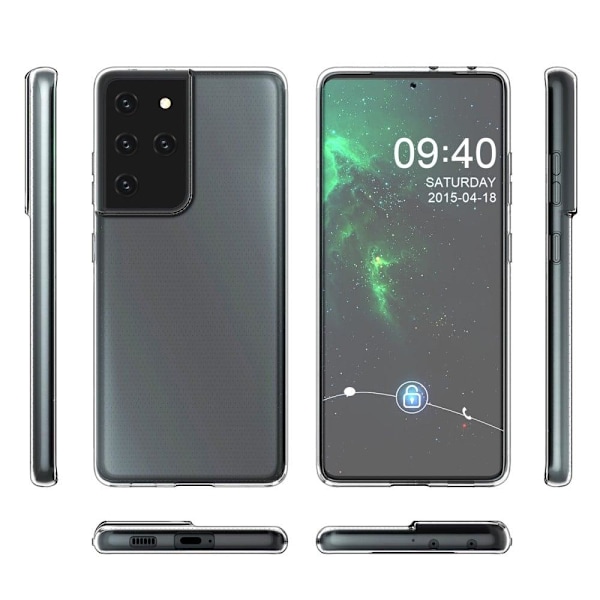 Erittäin ohut läpinäkyvä kotelo Samsung Galaxy S21 Ultra 5G:lle Transparent