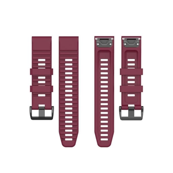 Garmin Fenix 6 stylish silicone watch band - Wine Red Röd