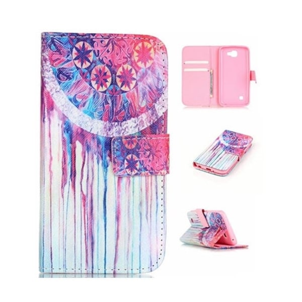 Moberg Kuvioitu PU Nahkakotelo LG K4 Puhelimelle - Vesiväri Unensieppaaja Multicolor