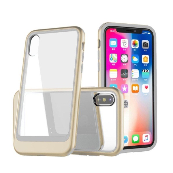 iPhone Xs Max avtagbart transparent fodral - Guld Guld