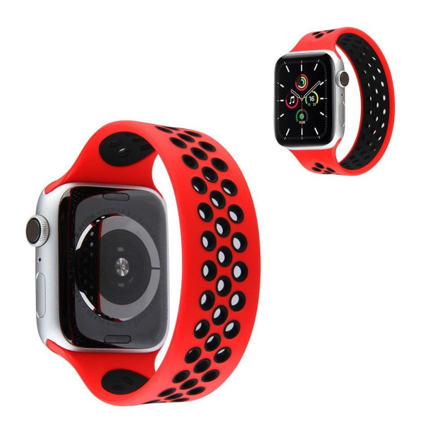 Apple Watch Series 6 / 5 40mm dual color silicone watch band - B Red