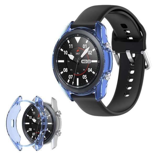 Samsung Galaxy Watch 3 (41mm) holdbart etui - Gennemsigtig Blå Blue
