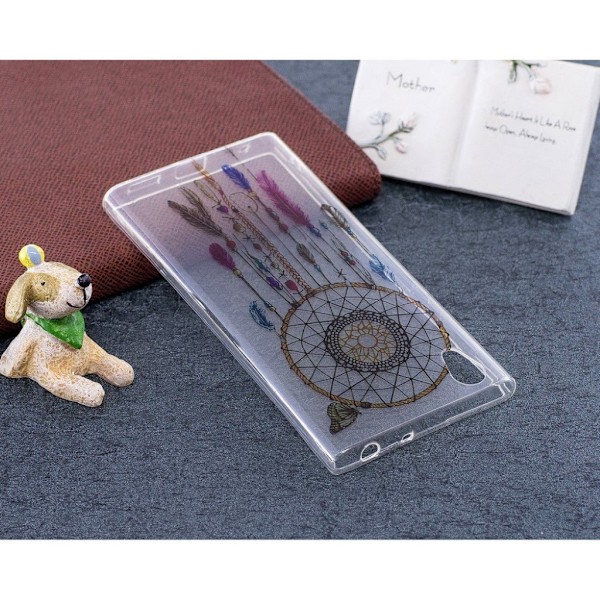 Sony Xperia L1 silikone cover med motiv - Drømmefanger Multicolor