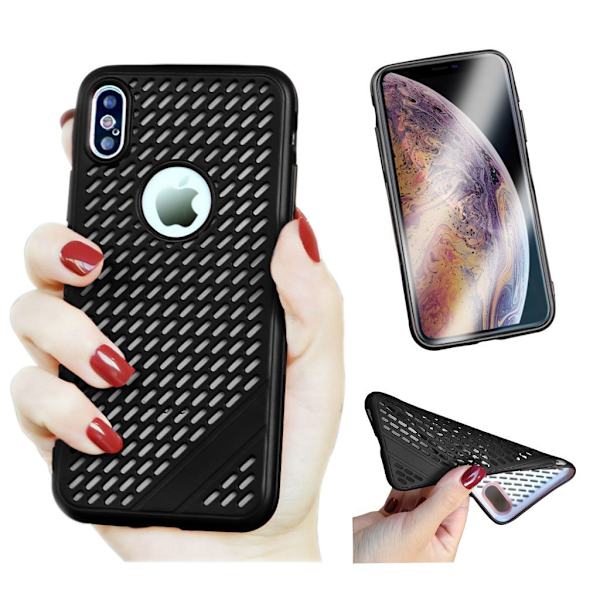 iPhone 9 Plus mobilskal silikon diamantmönstrat 3Dmönster - Gullig björn Svart