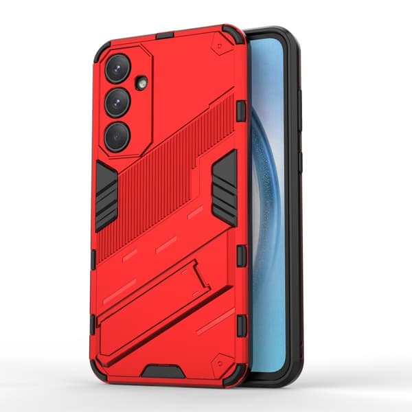 Stødsikkert moderne Samsung Galaxy A55 hybridcover - Rød Red