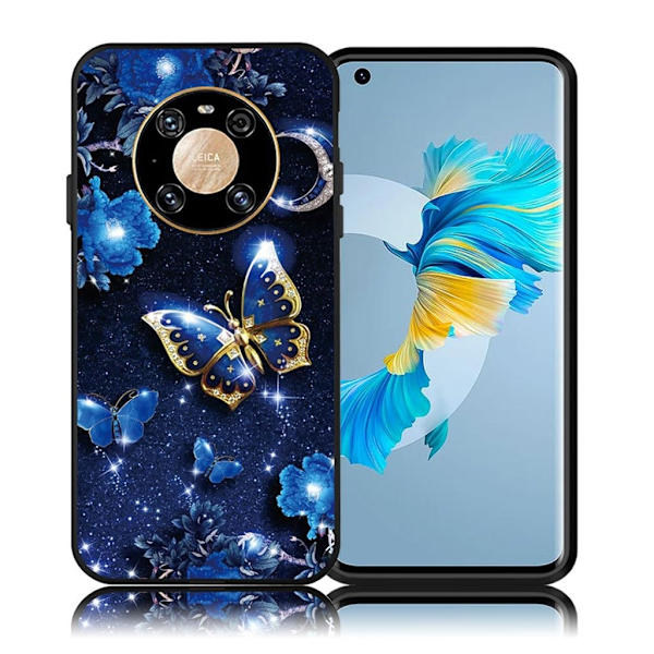 Imagine Huawei Mate 40 etui - sommerfugle Blue