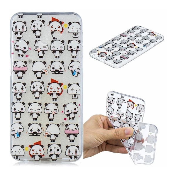 Samsung Galaxy J6 Plus (2018) mønster trykt etui - Tegneserie Panda Multicolor