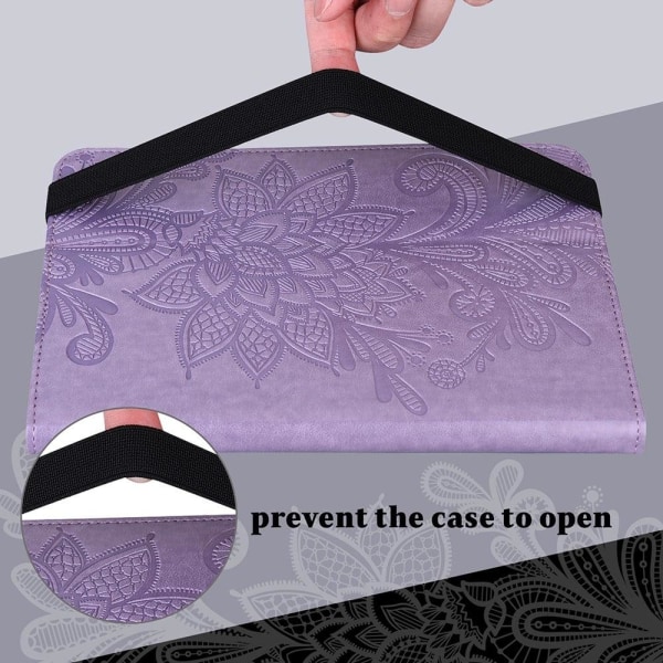 iPad Pro 11 (2021) imprint flower pattern PU leather flip case - Lila