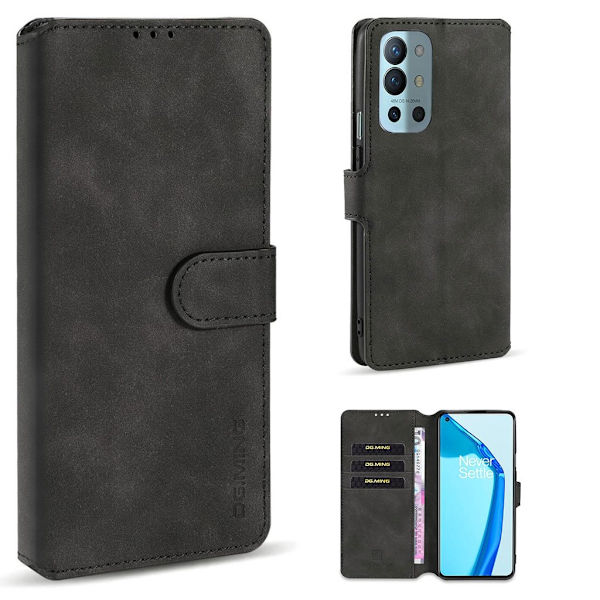 DG.Ming OnePlus 9R Retro Suojakotelo - Musta Black
