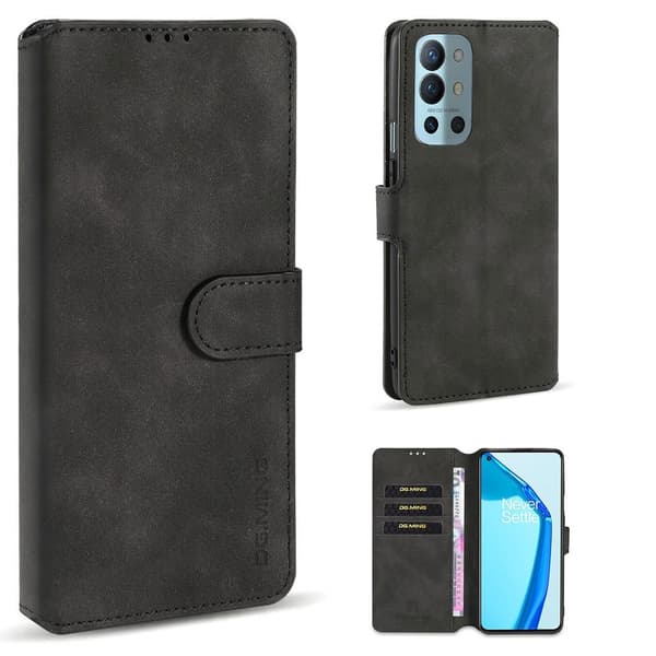 DG.MING OnePlus 9R retroetui - Svart Black