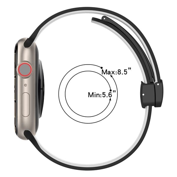 Apple Watch Series 8 (41 mm) armband i tvåfärgad silikon - Khaki / Vit Vit
